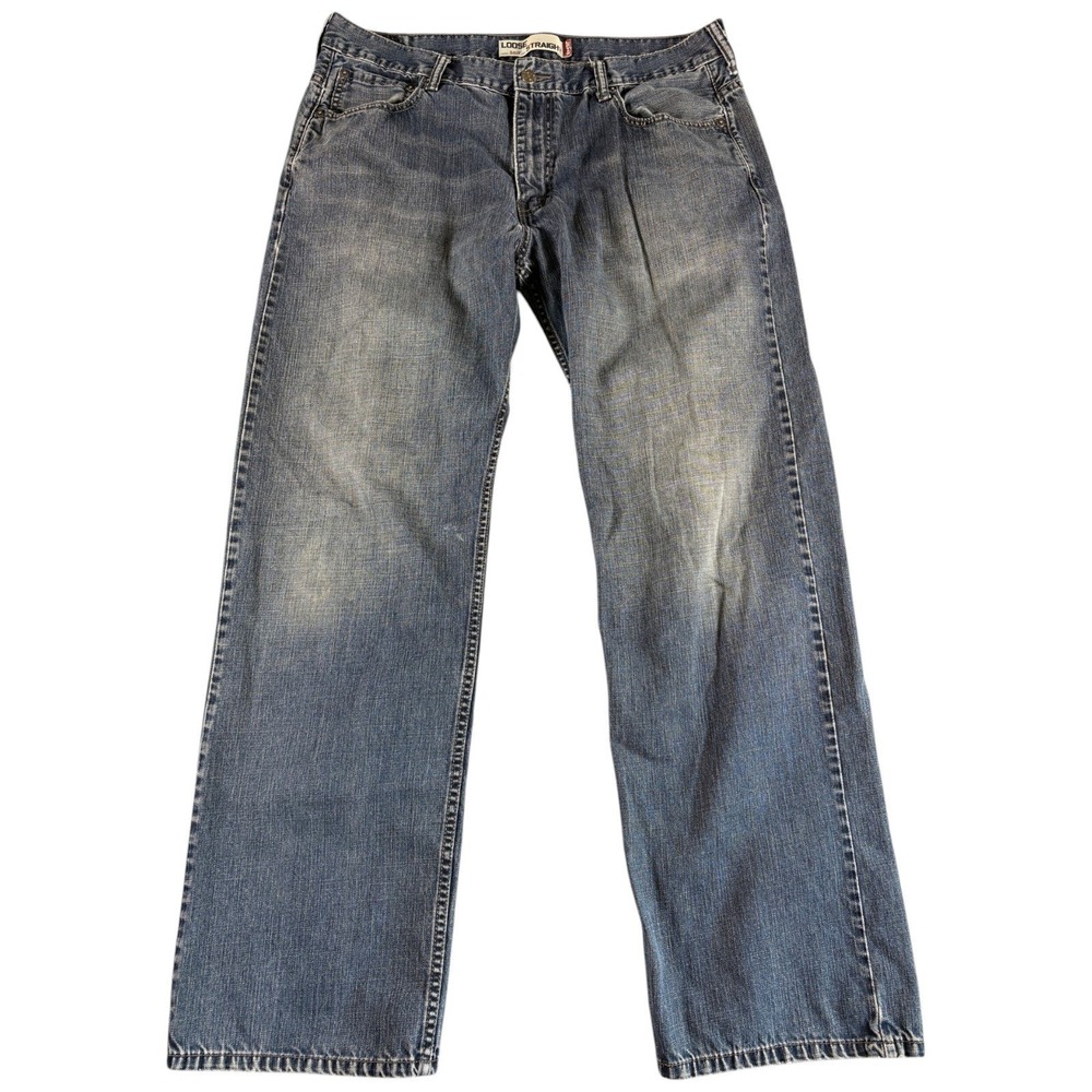 Levis 569 Loose Straight Jeans Mens 36x34 Blue Faded Vintage Relaxed Workwear
